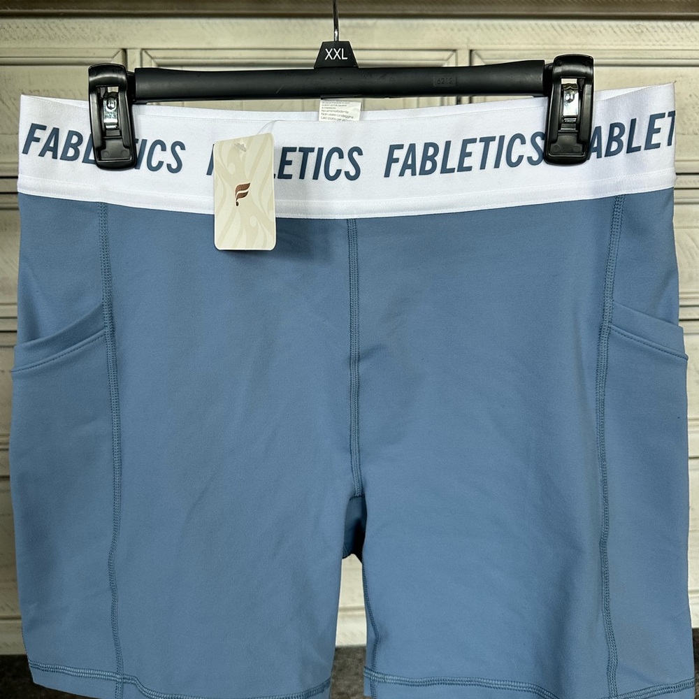 Fabletics Slate Blue Performance Shorts